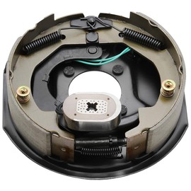 QJZ Electric Trailer Brake 10" - Left Side Assembly - 3,500 lbs Trailer Axles - Fit 13 in to 15 in Wheels - 4 Bolt