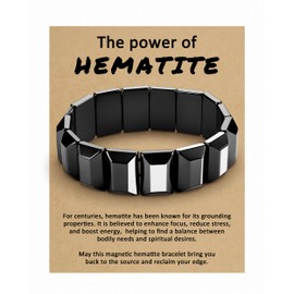 Trinckle Hematite Bracelet, Natural Hematite Stone Magnetic Bracelets