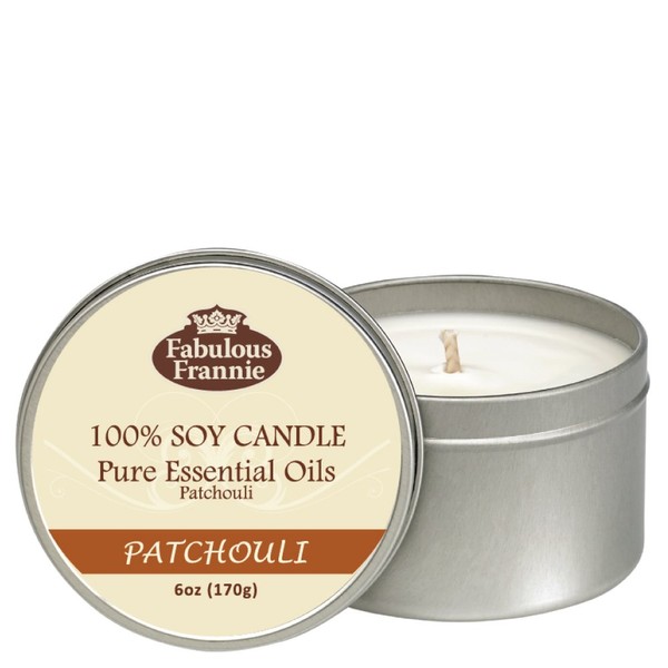 Fabulous Frannie Patchouli 100% Pure & Natural Soy Candle 6 oz