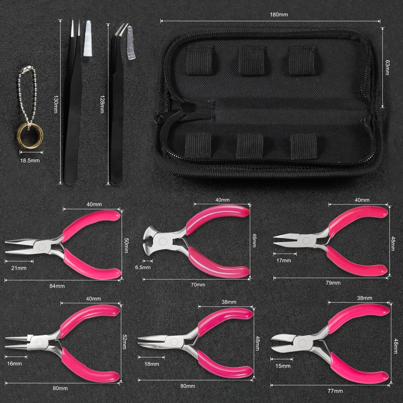 LEONTOOL Mini Accessory Pliers 6-Piece Set 3 Inches Mini Pliers