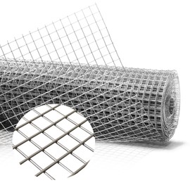 Hardware Cloth Metal Chicken Wire Mesh, Stainless Steel 304 Welded Wire Mesh, 1/2 inch Square Hardware Cloth, for Chicken Coop Rabbit Garden Fruit Cage Animal (1.2mX3m(47.2inX9.8ft))