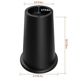 MYMULIKE Bed Rise, Heavy Duty for Chair Risers Round Bed Risers Outdoor Furniture Rise, Under Bed Storage & Dorm Room Essential, Support Up Furniture Height Adjustment 4-Pack 8 inch