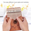 17 Keys Thumb Piano Mahogany Wood Finger Harp Mini Thumb