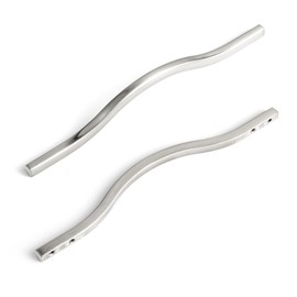 Goo-Ki Low Profile Satin Nickel Cabinet Pulls, Double Hole Centers (6.3''/7.6'') Zinc Alloy Handle for Drawer Cupboard Wardrobe,6 Packed…