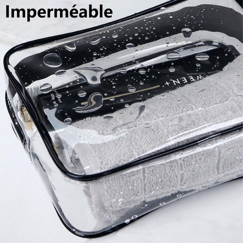 MORICOH Kulturbeutel, transparent, mit Reiseflaschen, 14-teiliges Set (100 ml) und