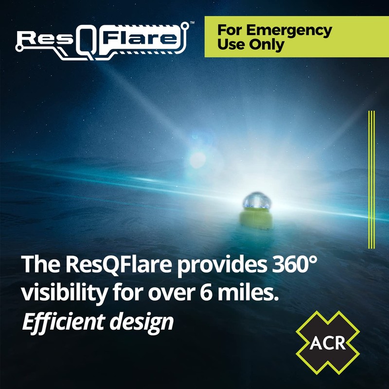 ACR ResQFlare Electronic Distress E-Flare and Flag, USCG Approved Replacement