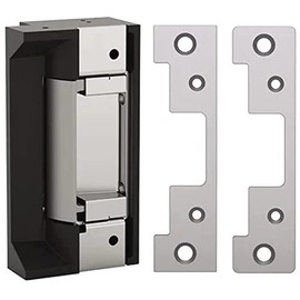 HES 5000C-12/24D-630 Series 5000C Universal Electric Strike Complete Pac for Latchbolt Locks, Satin Stainless Steel, Dual Voltage 12/24 VDC/VAC, Includes the 501 and 501A Faceplates