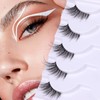 Half Lashes Lashes Natural Look Wispy 3/4 False Eyelashes Fluffy
