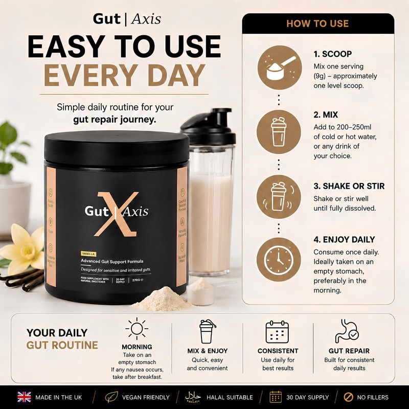 Gut Axis Advanced Gut Repair Formula 270g Vanilla | 5g