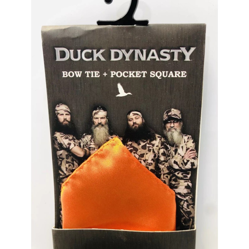 Duck Dynasty Bow Tie with Heads and Pocket Square Combo