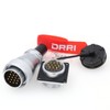 DRRI WEIPU WS28 Heavy Duty 16-Pin Metal Aviation Bulkhead Connector