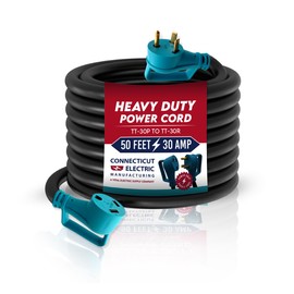 50-Foot 30-Amp RV/EV Extension Cord for TT-30P to TT-30R