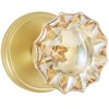 SHINY HANDLES Champagne Glass Crystal Door Knobs Interior,Passage Satin Brass/Brushed