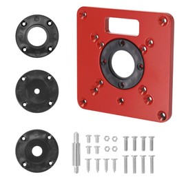 TopHomer Universal Router Table Insert Plate Set, Aluminum Alloy Plate with Pre-Drilled Adapt to Multiple Router of Different Model, Including Screws and Router Insertion Ring