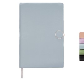 Headline Notes Hardcover notebook journal, Magnetic buckle closure, Vegan leather (Sky Blue), 224 Lined pages, A5 Medium 80 GSM Thick sheets, Diary, Ribbon Bookmark