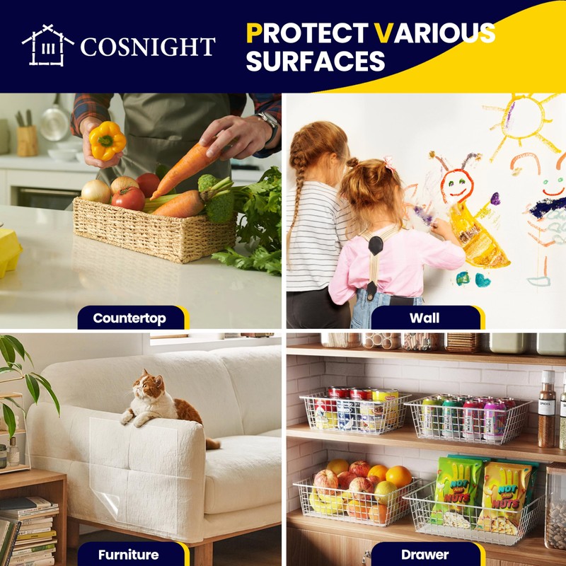 COSNIGHT Clear Contact Paper Peel and Stick for Book Cover