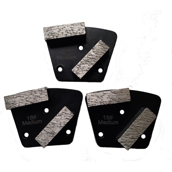3 Pcs Diamond Grinding Disc Block Trapezoid 3*M6 Hole Genenal