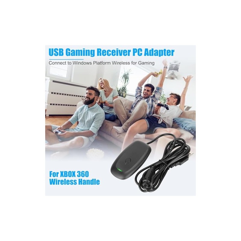 Adaptador Receptor USB Inalámbrico para Juegos Compatible con Mandos 360