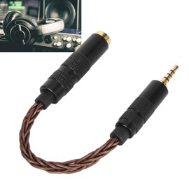 4.4mm Balanced Female to 2.5mm Male Earphone Cable, 5.5in Portable Headphone Adapter Cable, Headphone Adapter Cable with Gold Plated Plug, Single Crystal Copper Wire (Bronze)