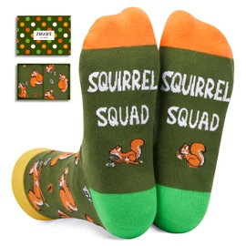 Squirrel Gifts for Squirrel Lovers - Funny Squirrel Socks for Women Men, Crazy Socks for Teens