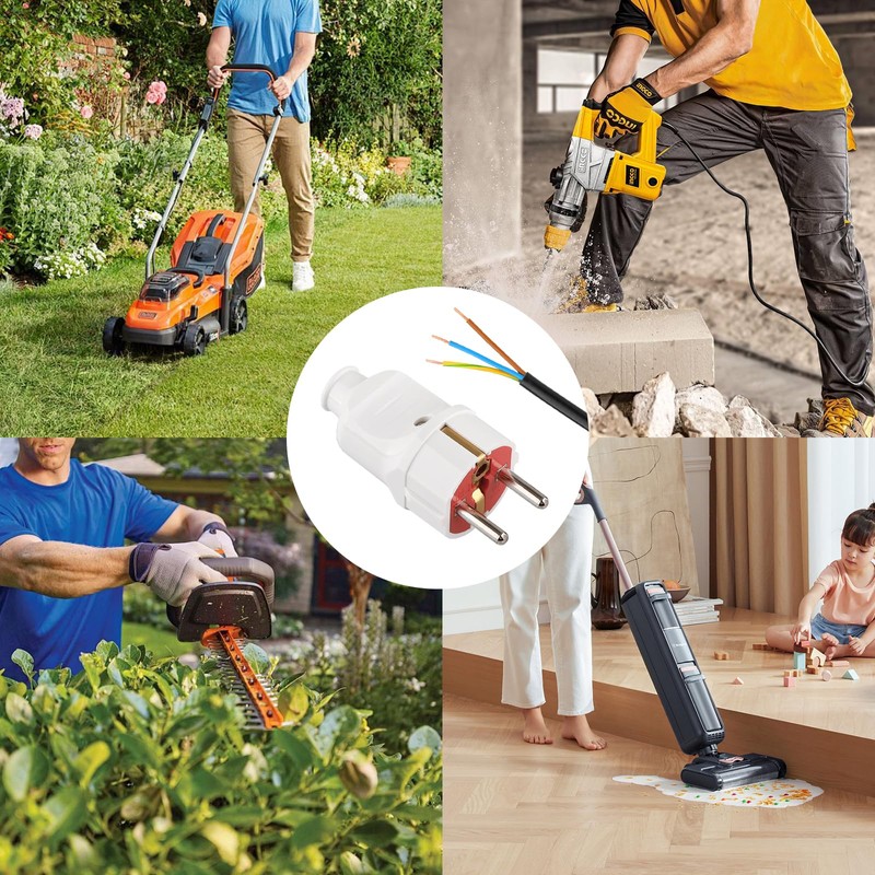 Schuko plug safety plug, 5 pack safety plug set with