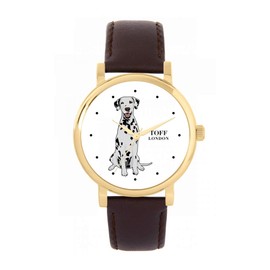 Toff London Ladies Black and White Dalmatian Dog Watch