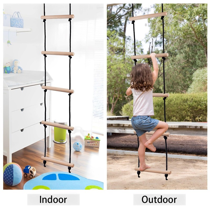 ChengFu Swing Rope Ladder, Kids Climbing Rope Ladder, Hanging Rope