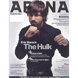 Arena Magazine August 2003 Eric Bana as the hulk on Cover Plus a 32 Page art Book)