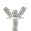 Xadnitu 50 Pieces 1/4''-20 Washered Wing Nut, Zinc Plated Hurricane