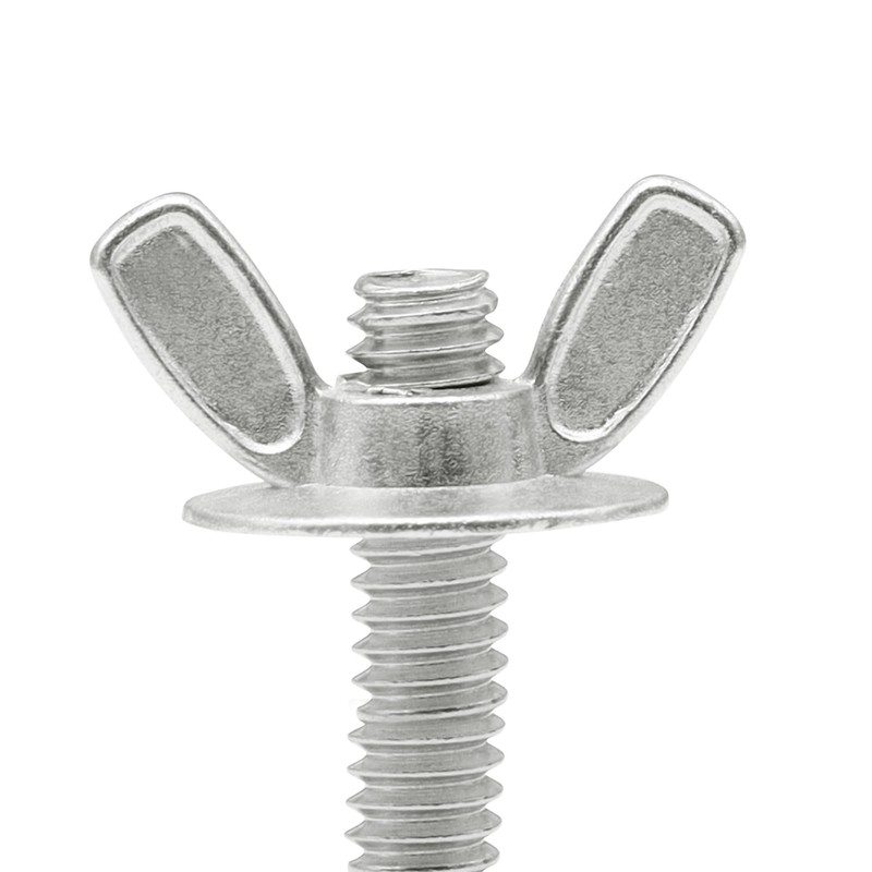 Xadnitu 50 Pieces 1/4''-20 Washered Wing Nut, Zinc Plated Hurricane