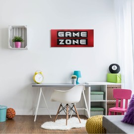 Stupell Industries Video Game Zone Patterned Canvas Wall Art, Design by Yass Naffas Designs
