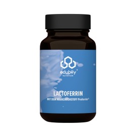 edubily nutrition® Lactoferrin - High Purity Brand Raw Material from Proferrin - >95% Lactoferrin Content - 300 mg per Capsule - Lactose Free - 75 Capsules