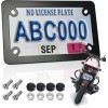 BLVD Matte Black Stainless Steel Motorcycle License Plate Frame Including
