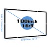 GOEDCH 100 Inch Projector Screen: Projector Screen 16:9 HD 4K