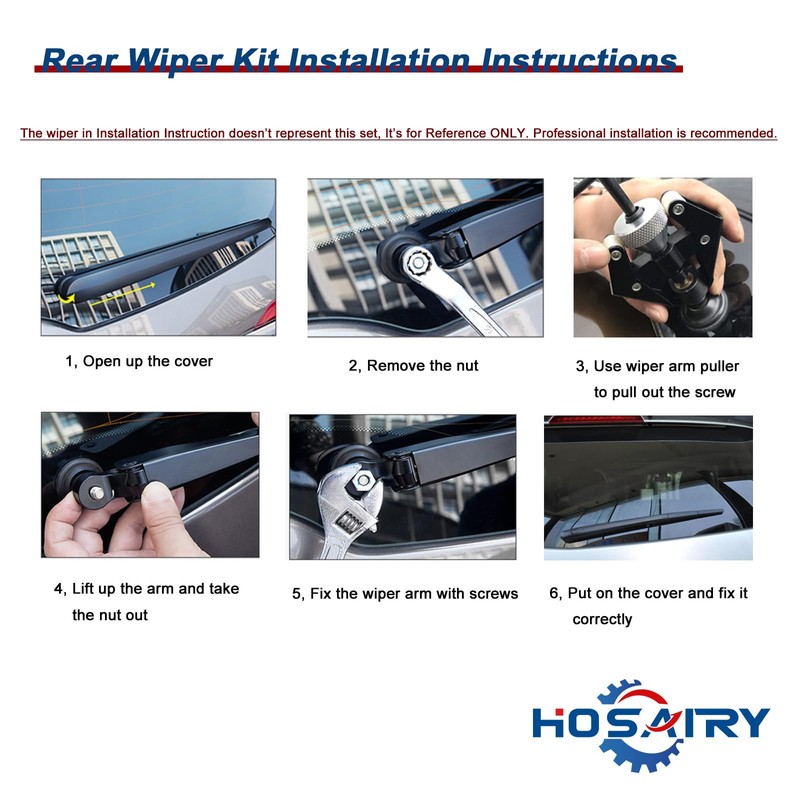 HOSAIRY Rear Wiper Arm Blade Set for Lincoln Navigator 2009-2016,
