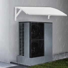 ZERNEIL Air Conditioner Compressor Awning, Patio Awning Canopy Air Conditioning Sun Shade, Steel Air Conditioner UV Rain Snow Protection Sheet for Outdoor Units, 36.22in Length