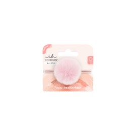 invisibobble HAIRTIE Poof Plush (1 Stück) – Flauschiger Haargummi für Mädchen & Damen – Kleines Haargummi als süßer Haarschmuck in Rosa – Sanfter Halt ohne Ziepen