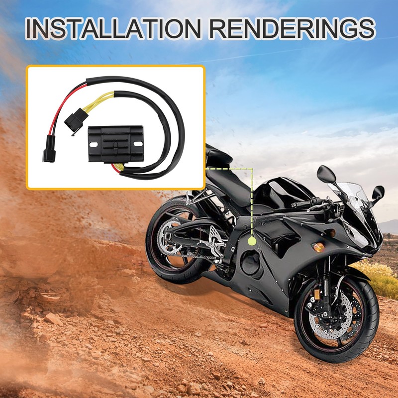 GOOFIT Voltage Regulator Rectifier Replacement for Suzuki DRZ400 DRZ400E DRZ400S
