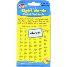 Trend Enterprises Sight Words Level B Pocket Flash Cards