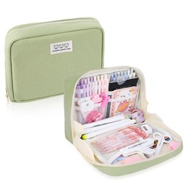 Oyachic Pencil Case Pencil Case Pen Bag Pencil Case Pencil Case Storage Bag for Office Women Gift, Green, pencil case