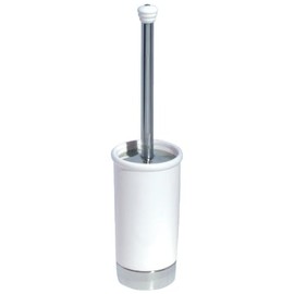 InterDesign 95621 White & Chrome York Toilet Bowl Brush