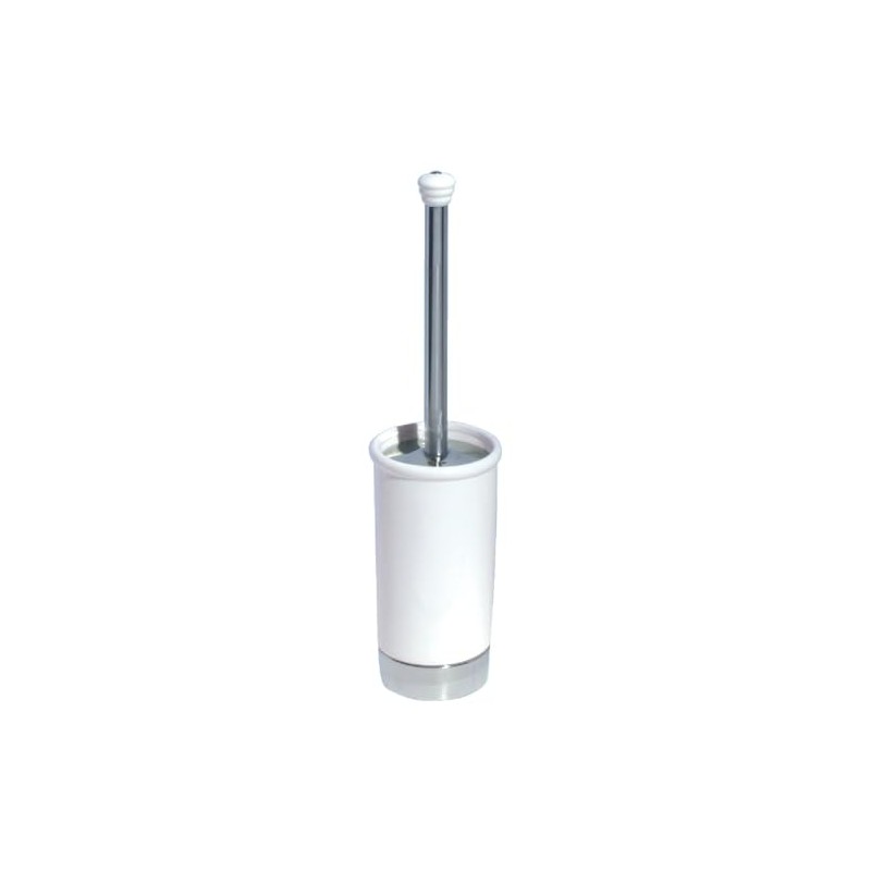 InterDesign 95621 White & Chrome York Toilet Bowl Brush
