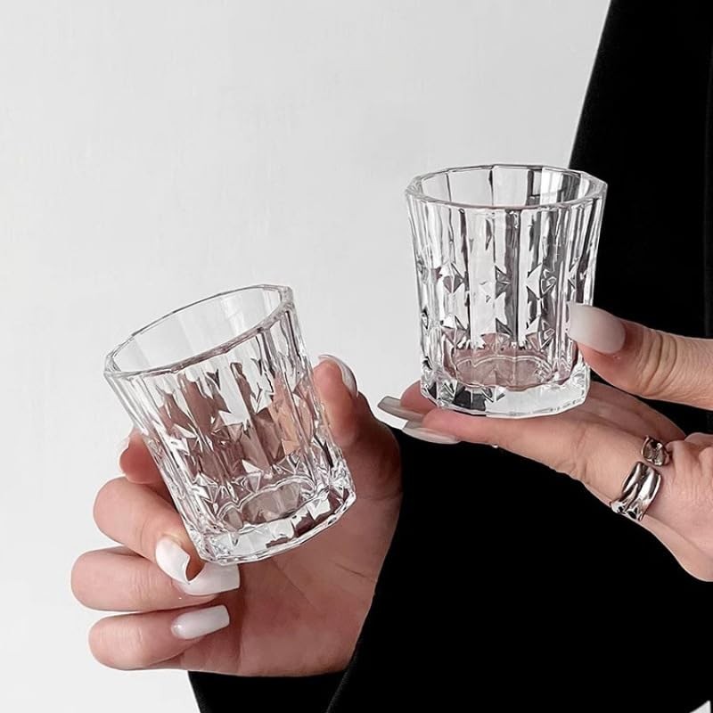 JAIEF 1.7 Oz Shot Glasses Heavy Base Shot Glass, Crystal