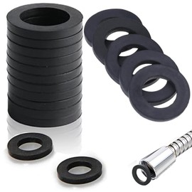 30 Pcs 1/2 Inch Shower Hose Washers, Rubber Washers Shower Head Washers, O-rings Seal Gasket Kit, Shower Hose Washer Tap Sealing Rings for Shower Head and Hose Connecting Fitting.