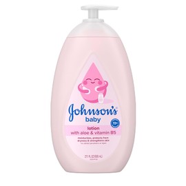 Johnson's Baby - Loción con aceite de coco, aloe vera y vitamina B5, hidratación de 72 horas, hidratante para la piel, hipoalergénica, segura para recién nacidos, protege contra la sequedad y