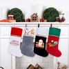 Subyan 12 Pack Felt Christmas Stockings, 19 Inches Black and