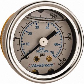 Value Collection 1-1/2" Dial, 1/8 Thread, 0-1,000 Scale Range, Pressure Gauge...