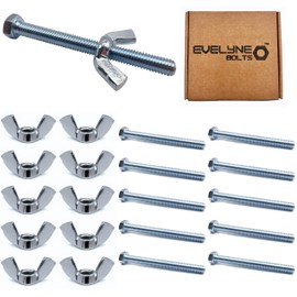M5 Wing Nut & Bolt 10 Pack (M5 x 50mm Bolts & M5 Nuts)