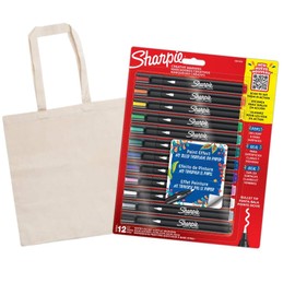 Sharpie Set of Acrylic Bullet Creative Markers BL12 | + Cotton Bag
