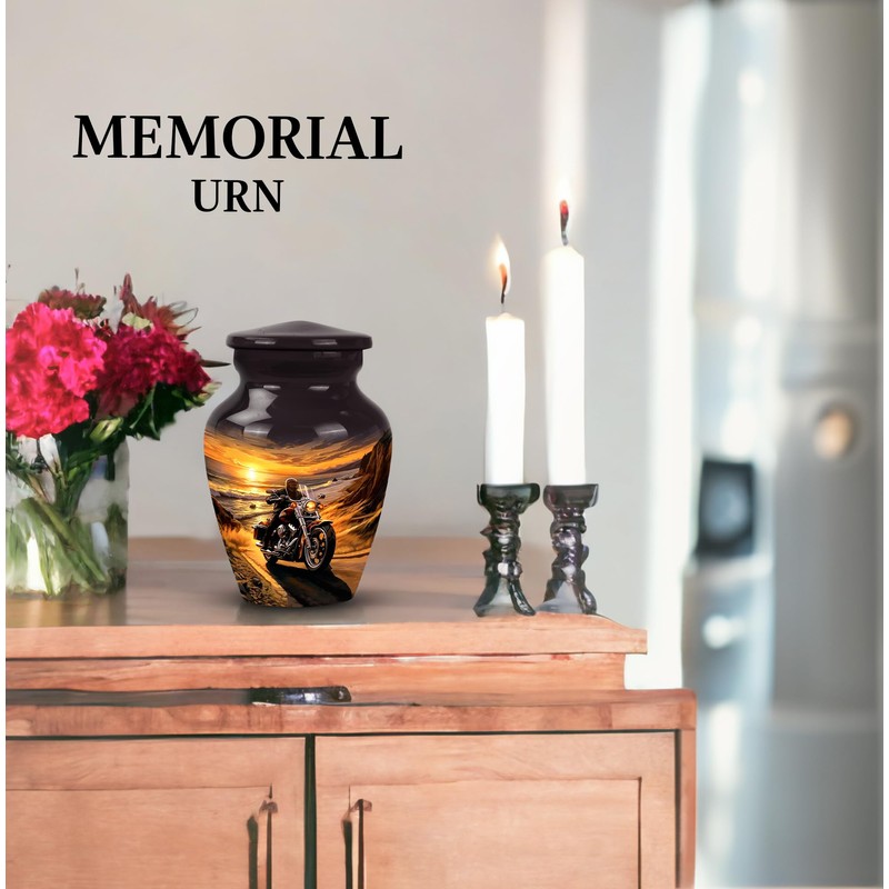 KARYLIZ Motorcycle Cremation Urns for Human Ashes Adult Female Funeral